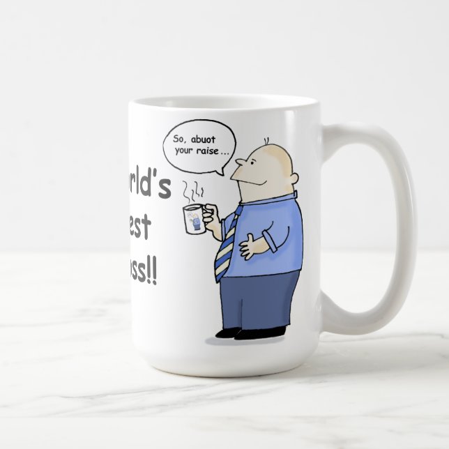 World's Best Boss funny mug (Right)
