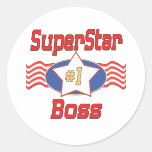 World's Best Boss Gifts Classic Round Sticker