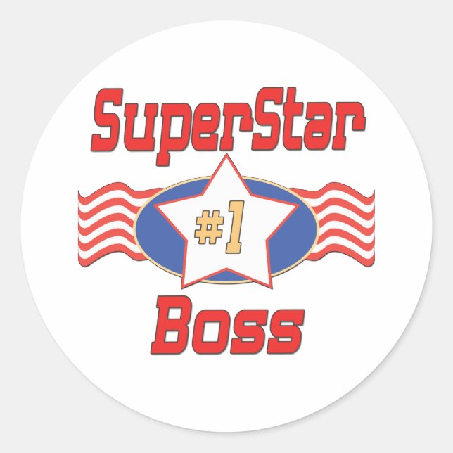 World's Best Boss Gifts Classic Round Sticker (Front)