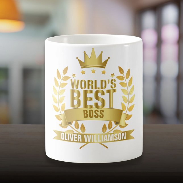World's Best Boss Gold 5 Star Coffee Mug (World's Best Boss Gold 5 Star Coffee Mug)
