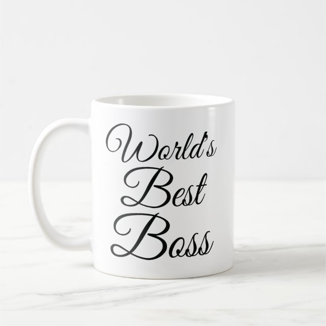 World's Best Boss stylish coffee mug (Left)