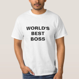 WORLD'S BEST BOSS Text T-shirt National Boss Day