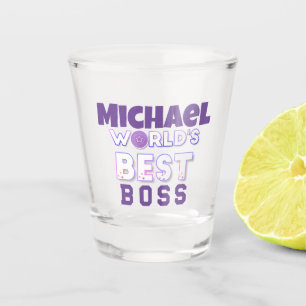 World's Best Boss Thank You Custom Name Shot Glass