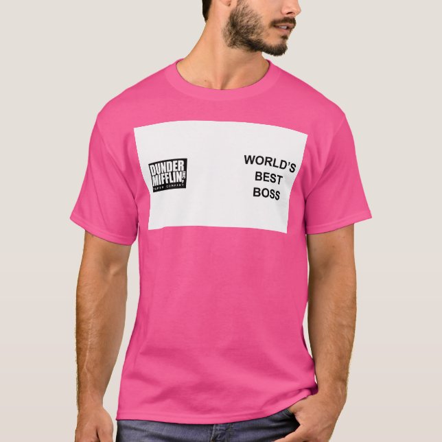 Worlds Best Boss The Office Dunder Mifflin T-Shirt (Front)