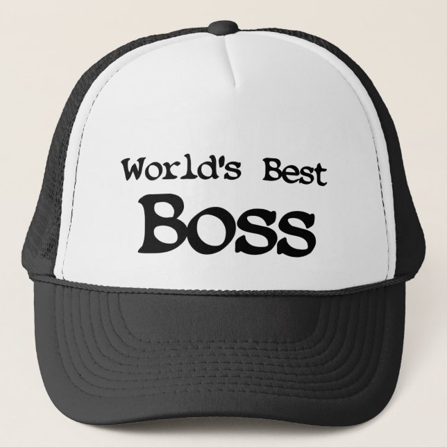 Worlds Best Boss Trucker Hat (Front)
