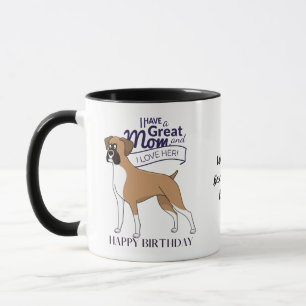 World's BEST BOXER DOG MOM Personalised Fun Mug
