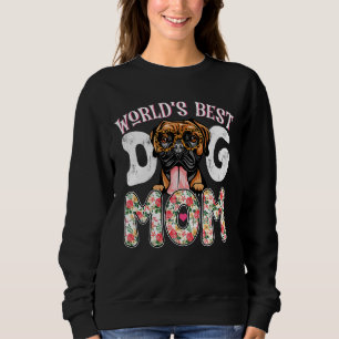 World's Best Boxer Dog Mum Leopard  Mother's Day F Sweatshirt