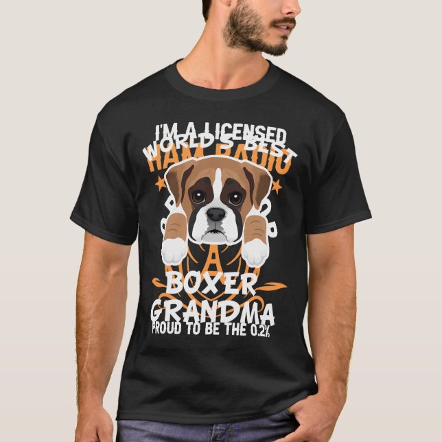 World'S Best Boxer Grandma Dog Granddog T-Shirt (Front)