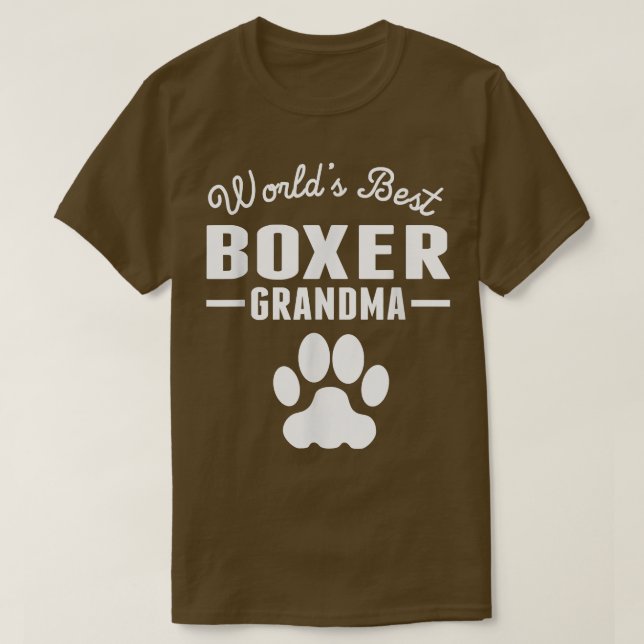 World's Best Boxer Grandma T-Shirt (Design Front)