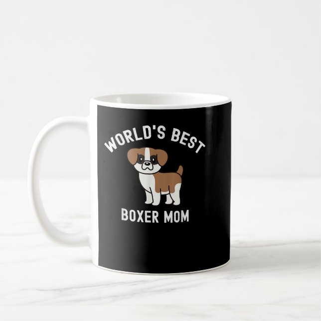 Worlds Best Boxer Mum Dog Coffee Mug (Left)