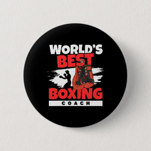 World's Best Boxing Coach Boxing Club Kickboxing B 6 Cm Round Badge