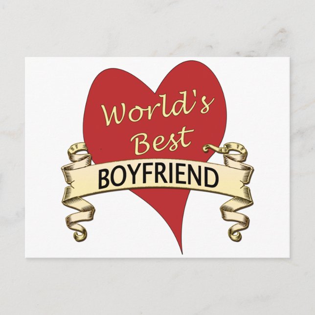 World's Best Boyfriend Postcard (Front)