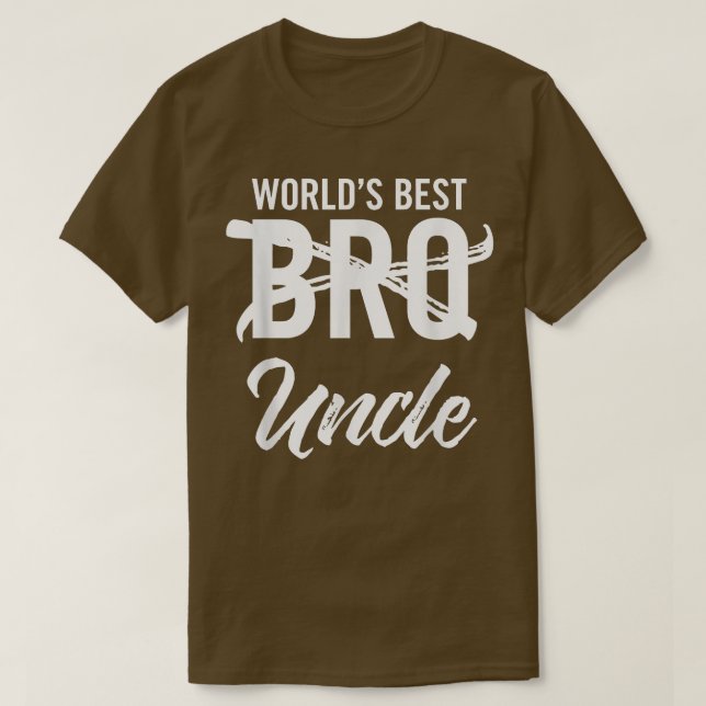 World's Best Bro Uncle Baby Announcement Funny Bro T-Shirt (Design Front)