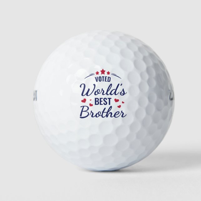 World's Best Brother Golf Balls (Front)