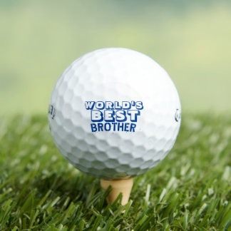 World's Best Brother Sports Lettering Golf Balls