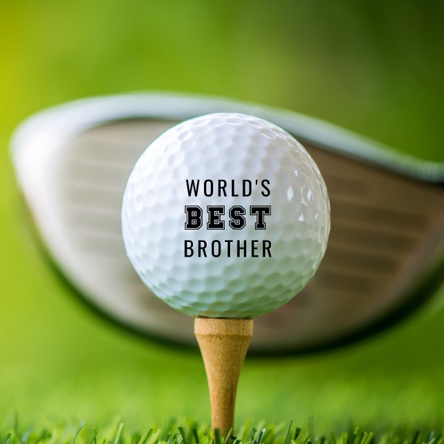 World's Best Brother Sports Lettering Golf Balls (Creator Uploaded)