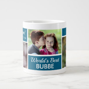 World's Best Bubbe Photo Collage Giant Coffee Mug