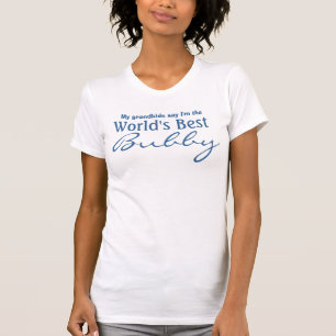 World's Best Bubby Blue and White T-Shirt