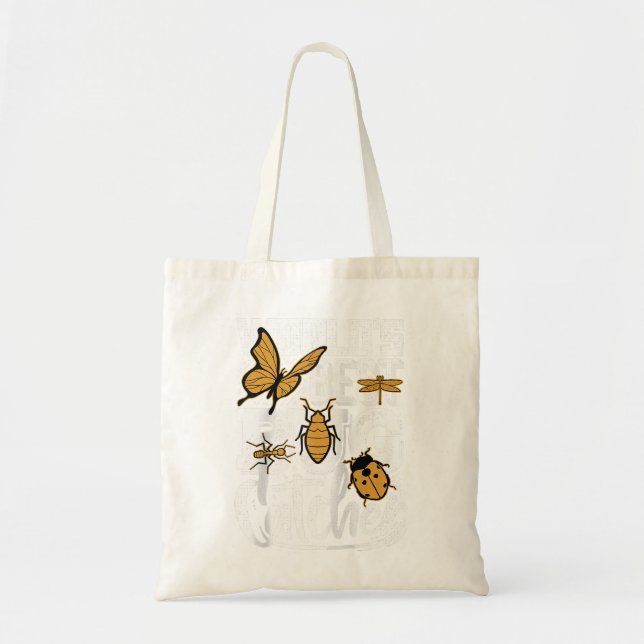 Worlds Best Bug Catcher Insects Entomology Raglan  Tote Bag (Front)