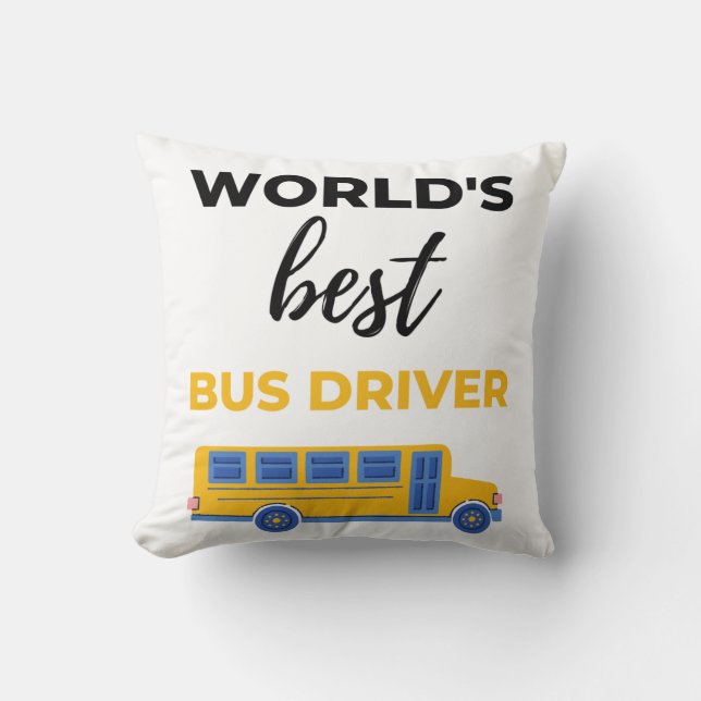 World's Best Bus Driver bl Cushion (Front)