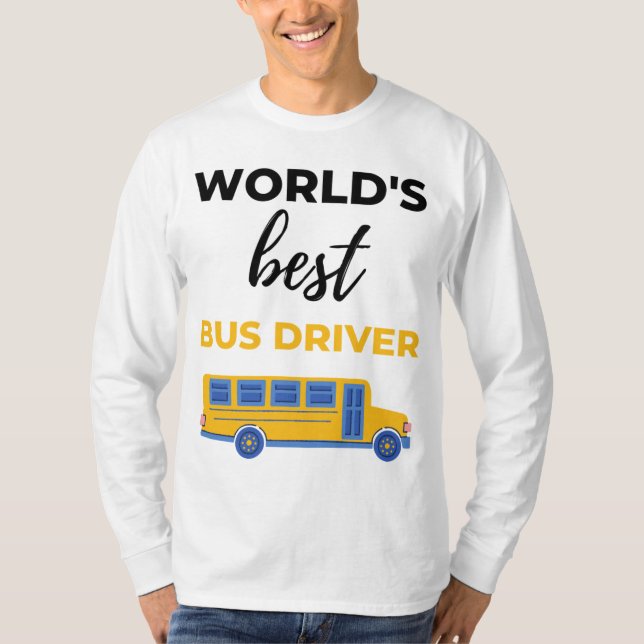 World's Best Bus Driver bl T-Shirt (Front)