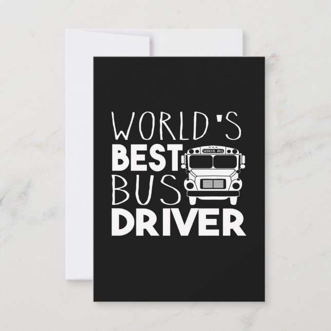 World's Best Bus Driver RSVP Card (Front)