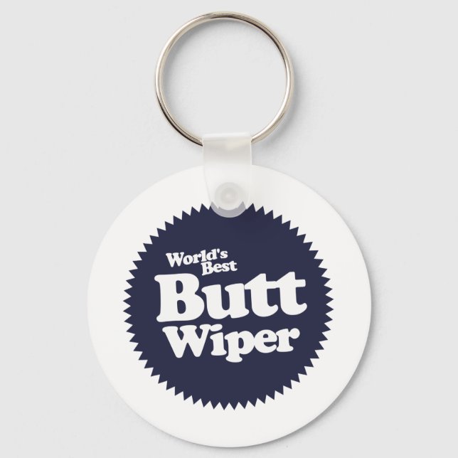 World's Best Butt Wiper Nurse CNA RNA Key Ring (Front)