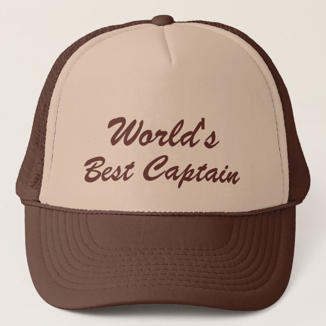 Worlds Best Captain Trucker Hat (Front)