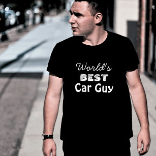 World's Best Car Guy Black Men's Novelty T-Shirt