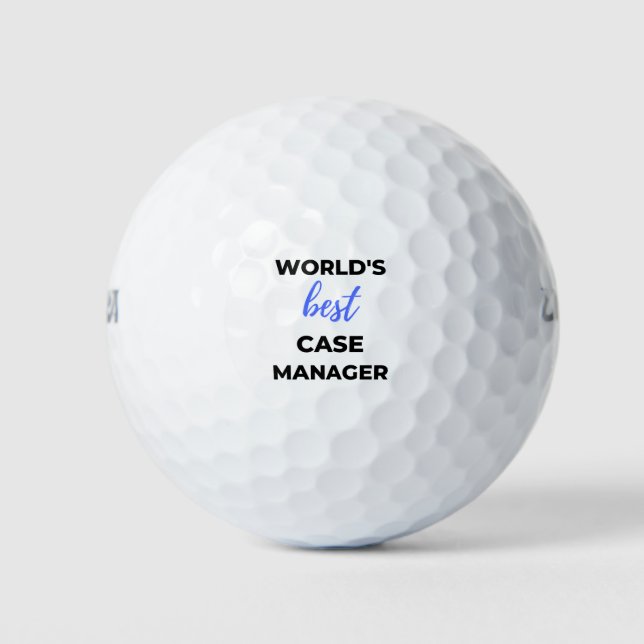 World's Best Case Manager 2 Golf Balls (Front)