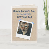 World's Best Cat Dad Card Personal Message