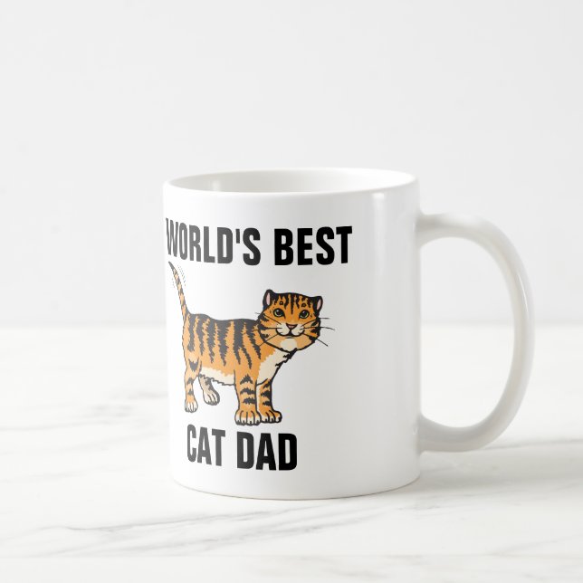 WORLD'S BEST CAT DAD coffee mugs (Right)