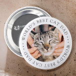 World's Best Cat Dad Elegant Simple Custom Photo<br><div class="desc">This simple and classic design is composed of serif typography and add a custom photo.</div>