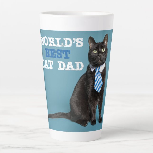 World's Best Cat Dad  Latte Mug (Front)