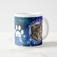World's Best Cat Dad Paw Prints Photo Space