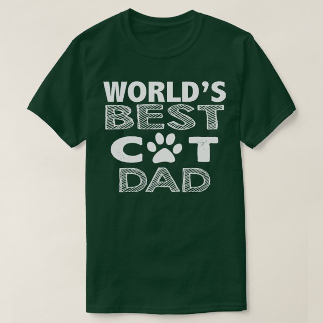 Worlds Best Cat Dad T-Shirt (Design Front)