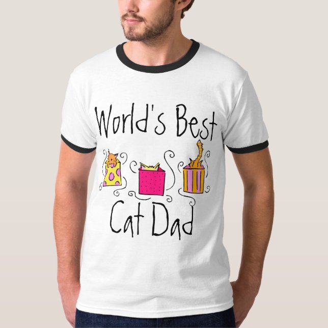 World's Best Cat Dad T-Shirt (Front)