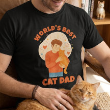 World's Best Cat Dad Watercolor Custom Photo