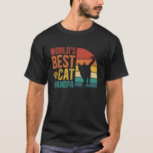 World's Best Cat Grandpa Cat Grandfather Cat Lover T-Shirt