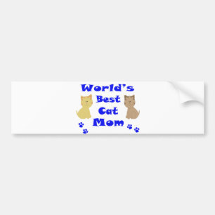 World's Best Cat Mom Bumper Sticker
