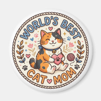 World's Best Cat Mom Cute Magnet