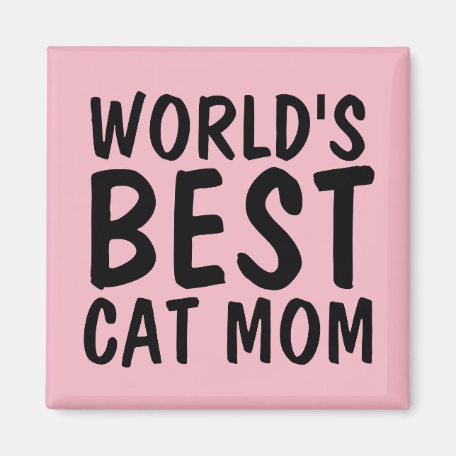 WORLD'S BEST CAT MOM Fridge Magnets (Front)