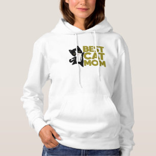 Worlds Best Cat Mum - Cats Black Sweet Animals Hoodie