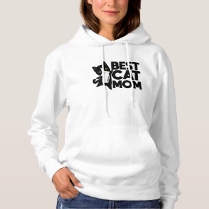 Worlds Best Cat Mum - Cats Black Sweet Animals Hoodie