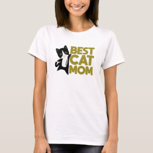 Worlds Best Cat Mum - Cats Black Sweet Animals T-Shirt