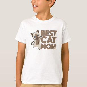 Worlds Best Cat Mum - Cats Siam Cat T-Shirt