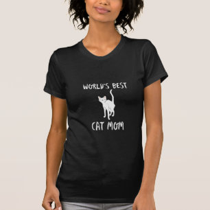 World's Best Cat Mum Cute Animal Typography Art T-Shirt