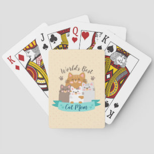 World's Best Cat Mum - Cute Kittens Playing Cards