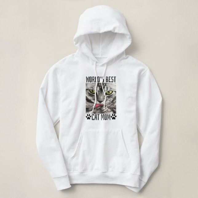 World's Best Cat Mum  Hoodie (Design Front)
