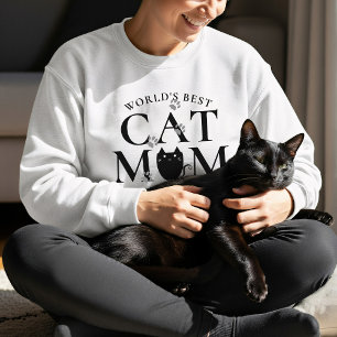 Worlds Best Cat Mum Paw Prints Cute Sweatshirt